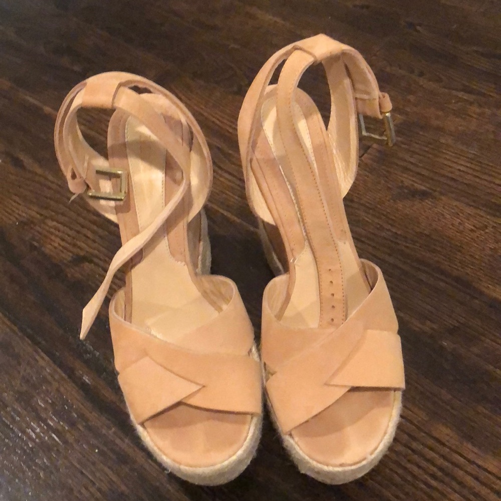 Max and co tan suede espadrille wedge